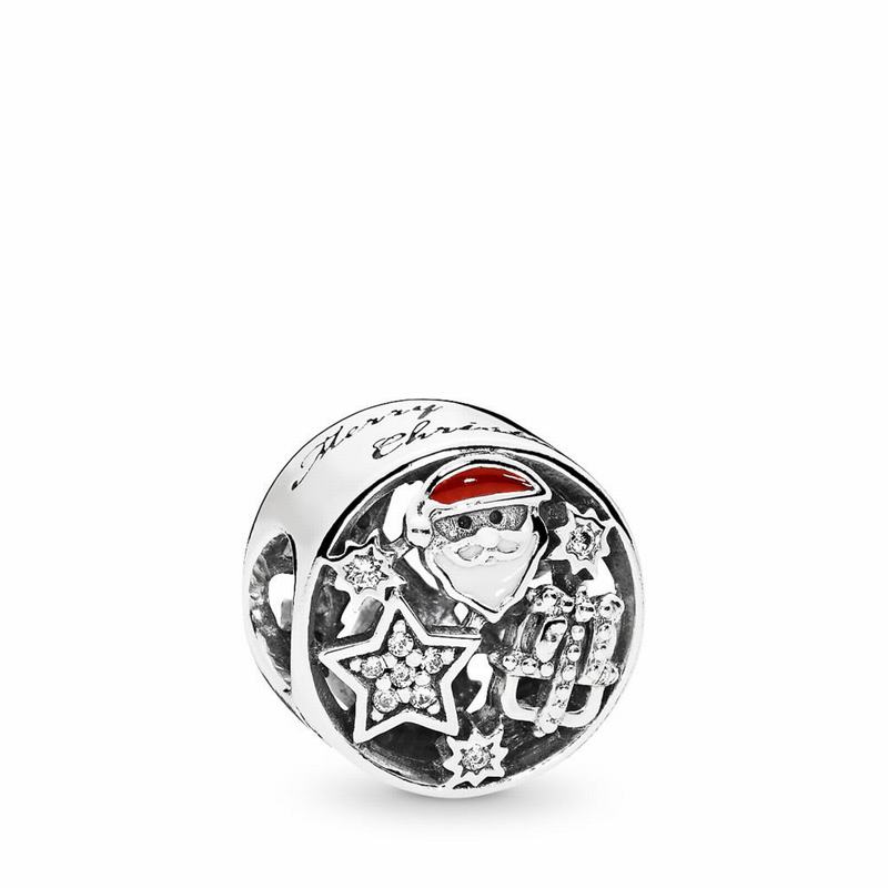 Pandora Christmas Joy Charm - Sterling Silver/Enamel/Red/Cubic Zirconia - Canada | NR6476AK